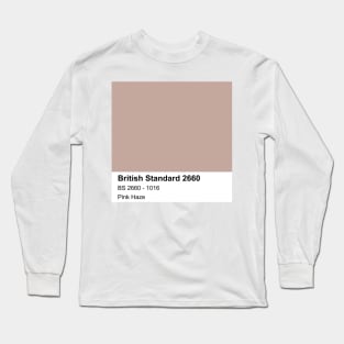 Pink Haze Pastel British Standard 1016 Colour Swatch Long Sleeve T-Shirt